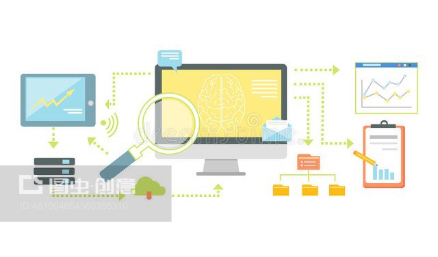 SEO分析图标平面的智能技术 网络信息技术开发新前沿